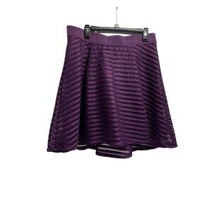 Torrid Womens Size 0 12 Purple Sheer Skirt Lined Mid Thigh Length Back Zip